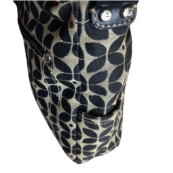 Fossil Black Gray Canvas Crossbody Marlow Pattern Shoulder Bag Classic Design - Picture 9 of 11